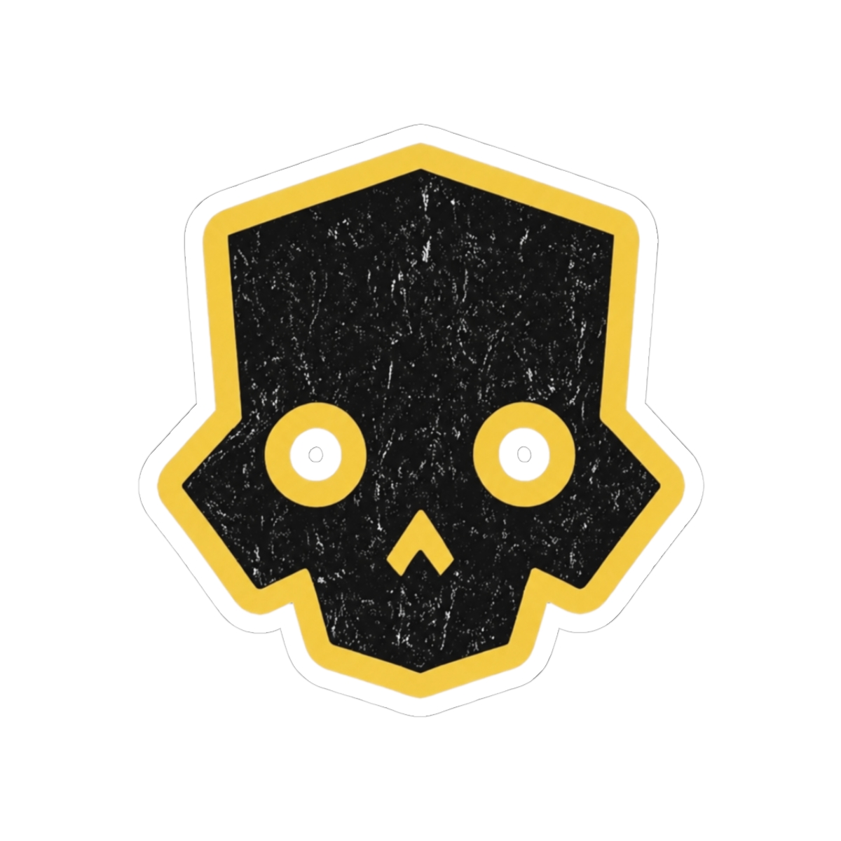 Worn Black Helldivers Skull Sticker - Official stickers merchandise